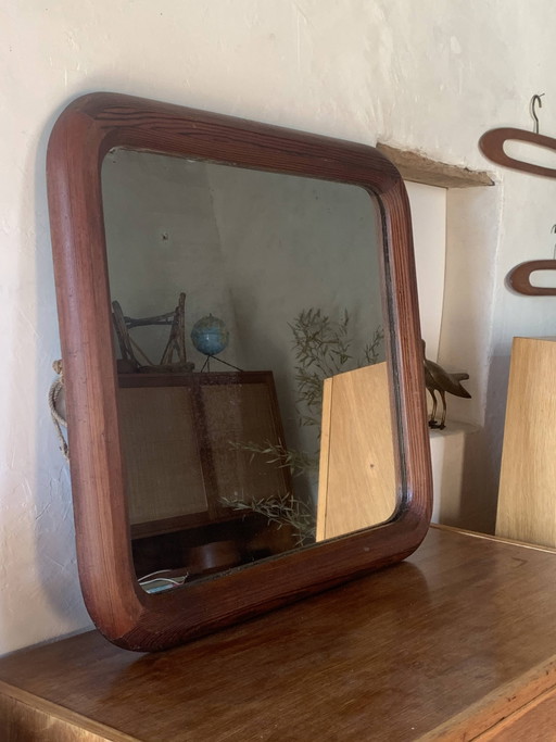 Espejo de pared de madera antiguo – spiegels, Wood, Vintage (photo 2 of 8)