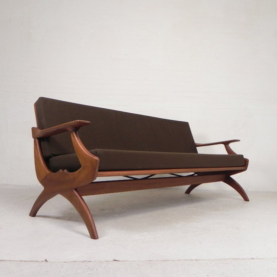 Divano a tre posti in teak De Ster Geldermalsen Gelderland, anni '60 – Divani 3 posti, Wood (photo 3 of 29)