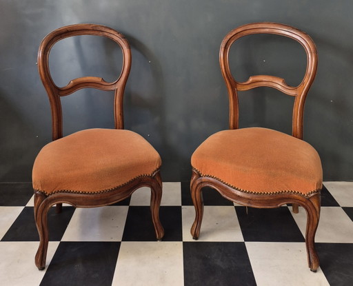 Paar niedrige Sessel im Louis-Philippe-Stil in sehr gutem Zustand