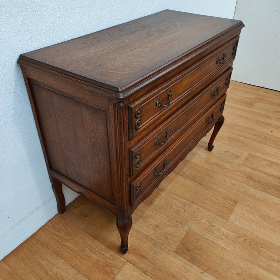 Image 1 of Cassettiera vintage in legno, comò, cassettiera, mobili da bagno