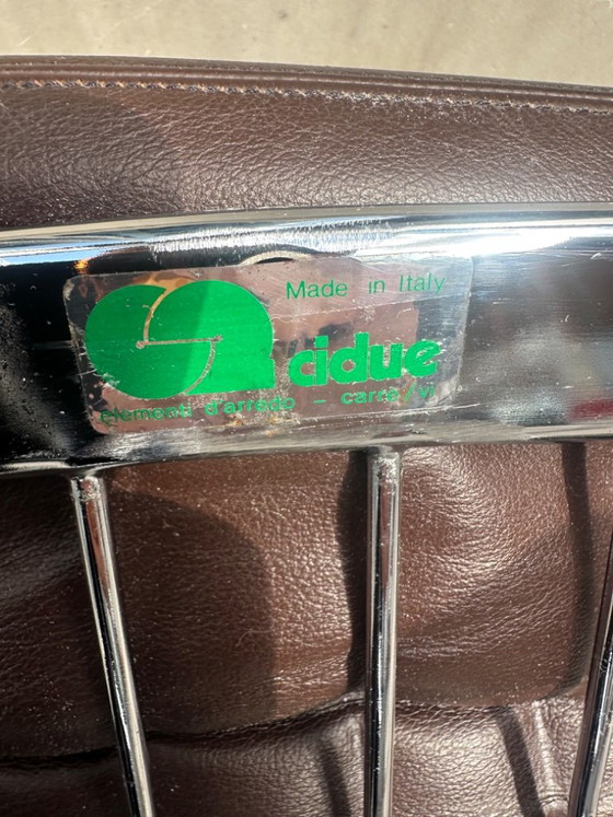 Sedie vintage in pelle di Cidue, anni '70, set da 4 – Sedie da pranzo, Leather, Metal (photo 7 of 7)