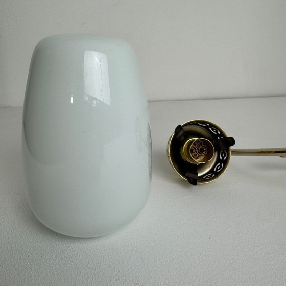 Image 1 of SET VAN 3 VINTAGE OPALINE WANDLAMPEN