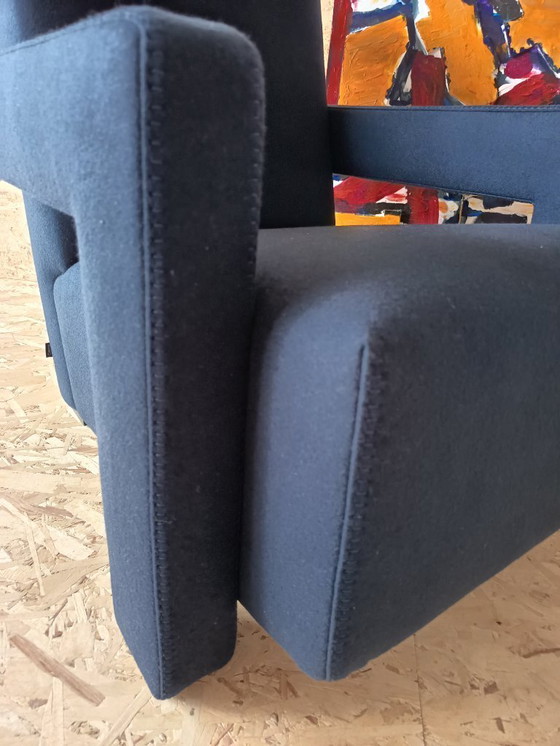 Image 1 of CASSINA Utrecht 637 armchair in Midnight BLUE Kvadrat wool by Gerrit Rietveld