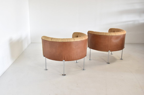 Image 1 of Paar vroege "310" clubfauteuils van Trix en Robert Haussmann voor Swiss Design Collection, Zwitserland 1960