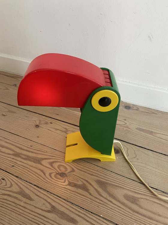 Image 1 of Lampe Toucan Ferrari - Jaune Vert Rouge - Design classique 1970