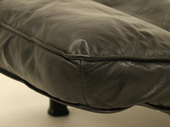 Image 1 of Ligbed van Zanotta in zwart leer