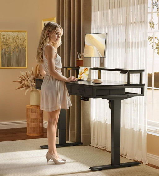 Escritorio eléctrico negro, 120 x 54 x 78 cm ¡Nuevo! ¡Adiós!