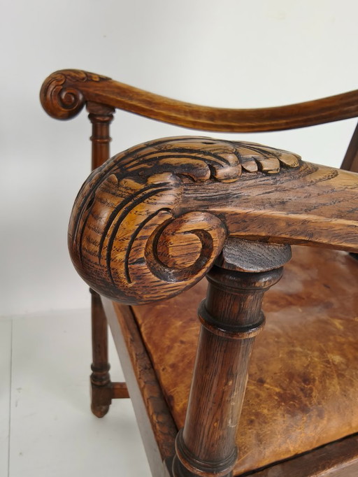 Set di 2 poltrone in rovere – F. Parker & Son,