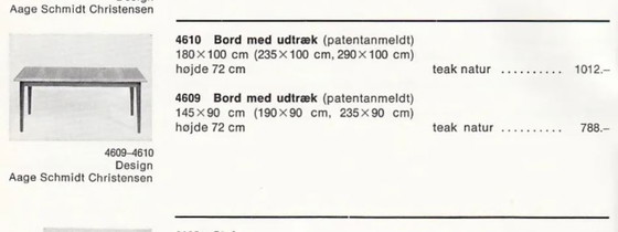 Image 1 of Mesa de comedor danesa extensible de teca de Aage Schmidt-Kristensen para Fritz Hansen