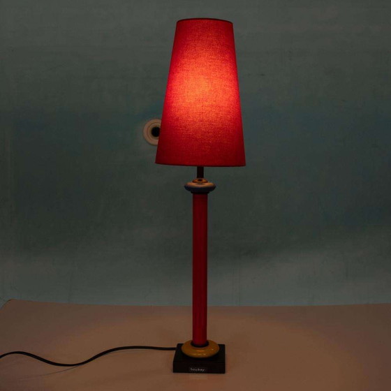 Image 1 of Memphis table lamp 1980s, minimalist table lamp colors