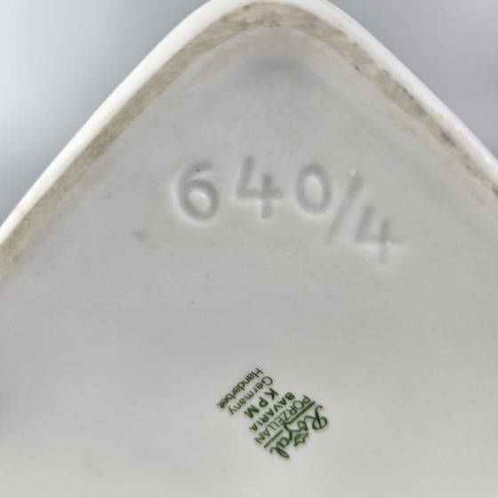 Image 1 of Large Vintage Porcelain Vase Made By KPM, Bavaria, Germany. On Art Vase, With Purple and Silver Glaze. Number 640/4