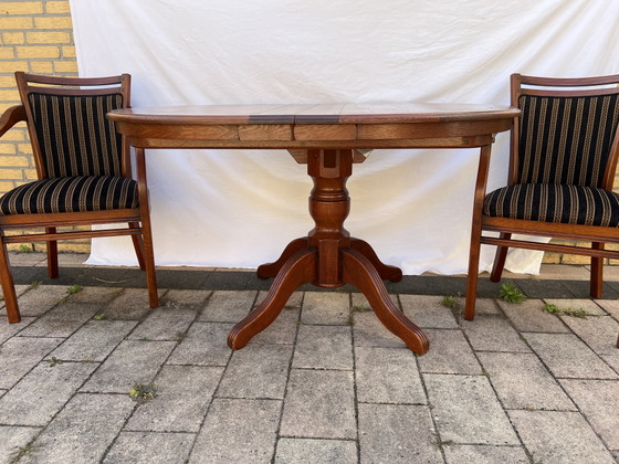 Image 1 of Bannink Art Nouveau extendable dining table
