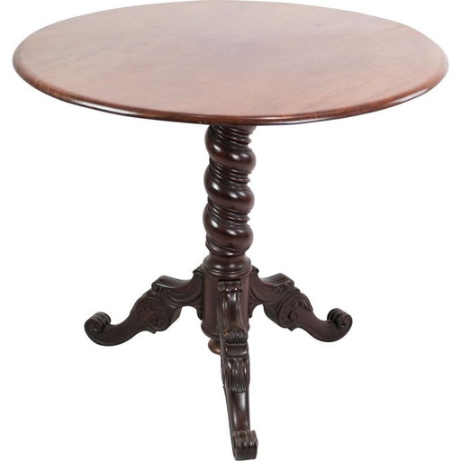 Vintage Beistelltisch aus Mahagoni, Dänemark 1860