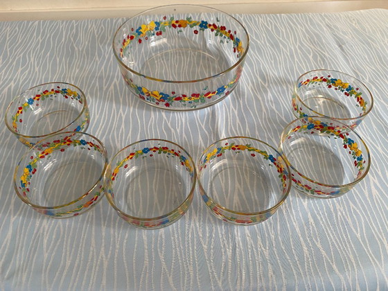 Vintage Cerve Italian Glass Macedonia Bowl Set, 1998 – New Old Stock – Table accessories (photo 4 of 5)