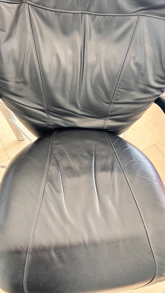 Image 1 of Sillón reclinable Bonaldo, cuero negro,
