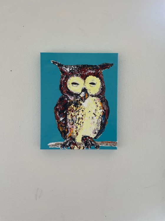 Image 1 of Painting of a little owl