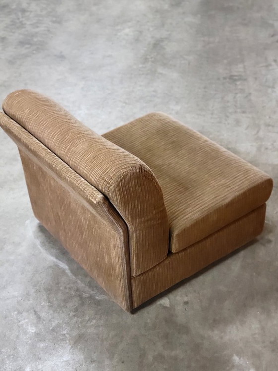 Image 1 of Vintage modular sofa in ribbed fabric, 1970