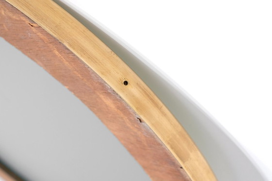 Image 1 of Vintage brass mirror, Italy, 1960s.