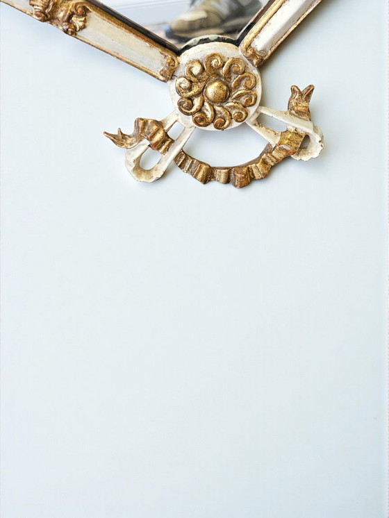 Image 1 of specchio da parete vintage Palladino Rococò Fiorentino, specchio dorato