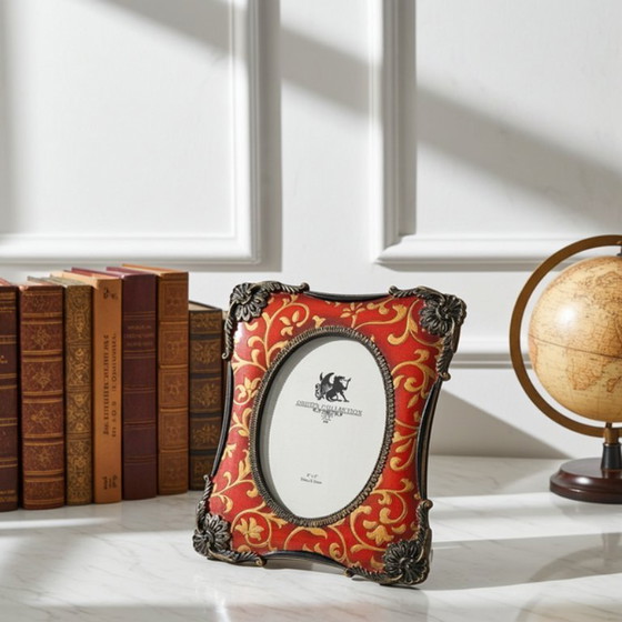 Image 1 of Griffin Collection Art Deco Photo frame - Ceramic & Brass