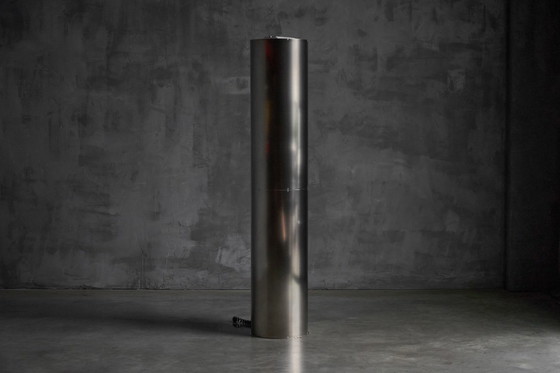 Image 1 of Monumental Stainless-Steel Uplighters by Targetti, Italy, 1970s