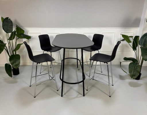 Vitra HAL RE Stool Medium Chair Designer Bar Stool + Table