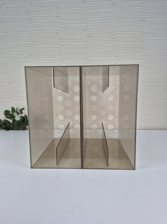 Vintage BOA Inter (2) LP holder/vinyl rack/record bin. – Shelving unit, Plastic (photo 12 of 12)