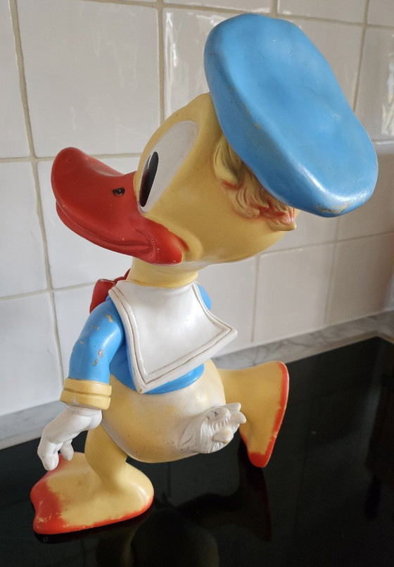 Image 1 of Vintage Donald Duck figuur plastic, productie 1962