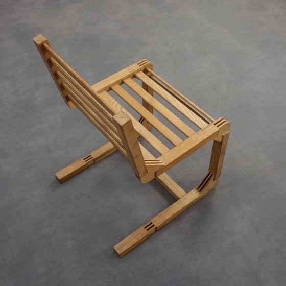 Rare Pair of Postmodern Constructivist Chairs, Netherlands, 1980s – Armchairs, Wood (photo 8 of 10)