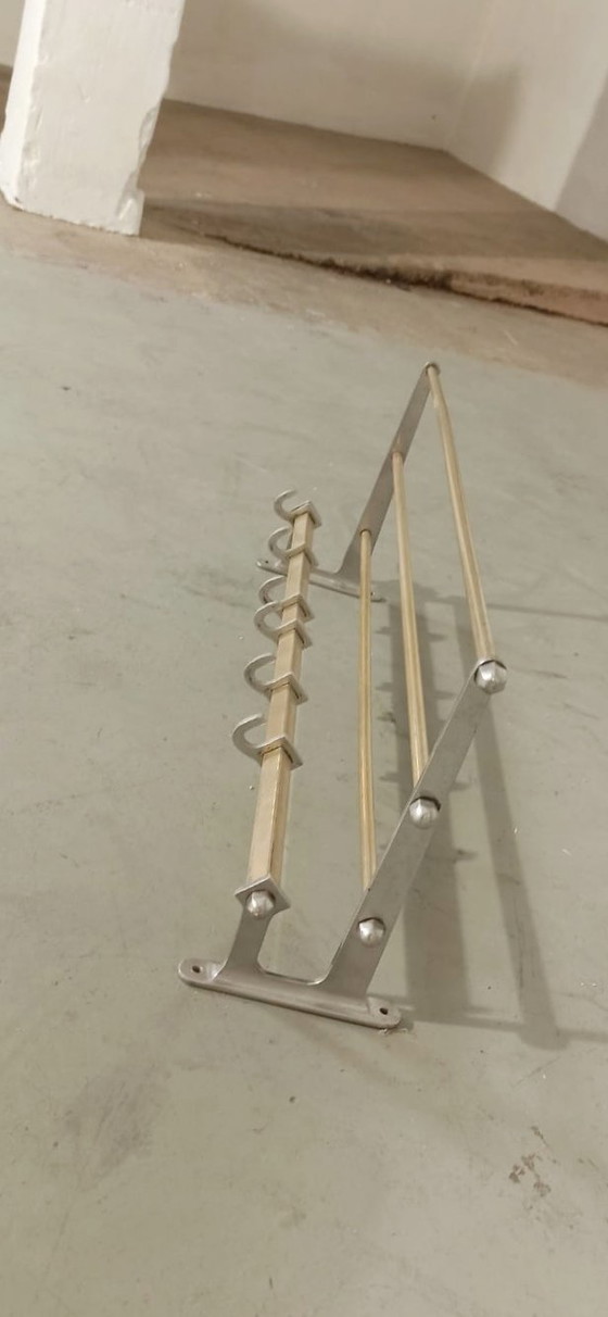 Image 1 of Vintage Art Deco Wall Mounted Coat Rack