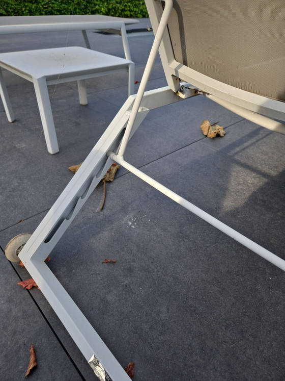 Aluminum Lounge Chairs and Side Table – Jati & Kebon, Lounge sets, Textile, Aluminium (photo 3 of 12)