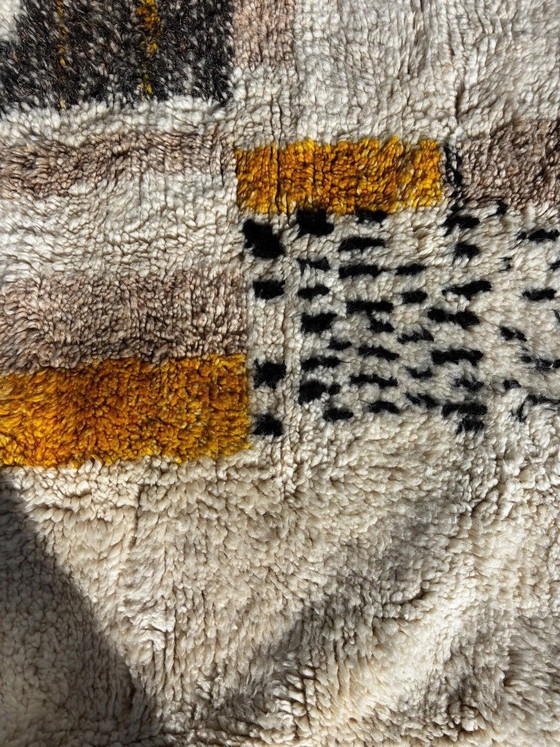 Image 1 of Handmade Moroccan Mrirt Wool Rug 160x220 cm– Minimal Geometric Design – Luxury Berber Area Rug – Modern Boho Home Decor