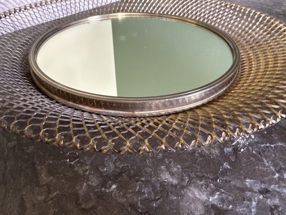 Image 1 of Vintage French wall mirror – Mid-Century / Bauhaus style (Matégot era)