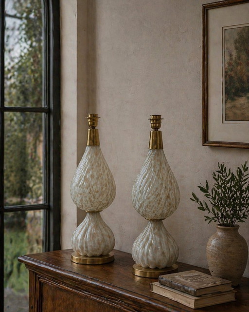 Avem Murano tafellamp, paar grote nachtlampjes