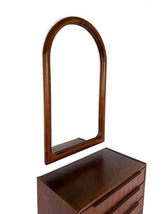 Image 1 of Miroir vintage en teck, Vildbjerg møbelfabrik '60