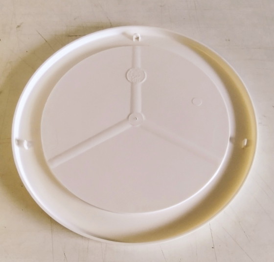 Image 1 of Vintage round mirror by Syla in white plastic - 1970s