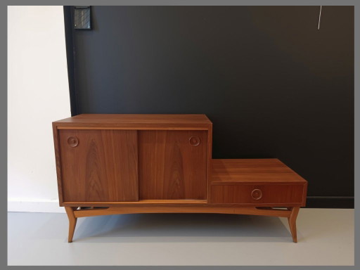 Buffet/meuble-lit vintage scandinave en teck – années 1960 – opbergkast, Wood