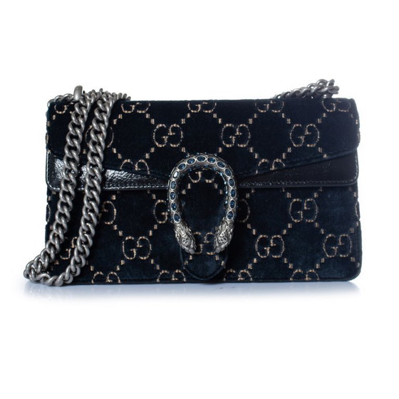 Image 1 of Gucci, blaue Samttasche GG Dionysus