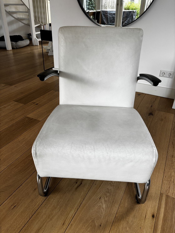 Image 1 of Gispen Dutch Originals 405 Design Fauteuil In Wit Leer