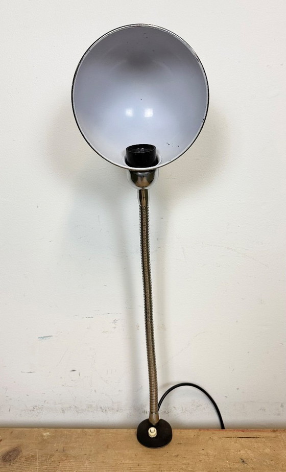 Image 1 of Vintage Chrome Italian Gooseneck Table Lamp, 1960s