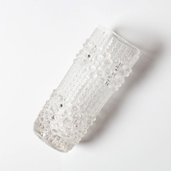 Image 1 of Vintage Pressed Glass Vase by František Pečený / Czech Art Glass / 1972