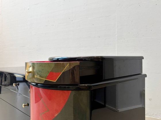 Image 1 of Postmoderne Kommode mit Spiegel von Carlo Malnati, 1980er Jahre