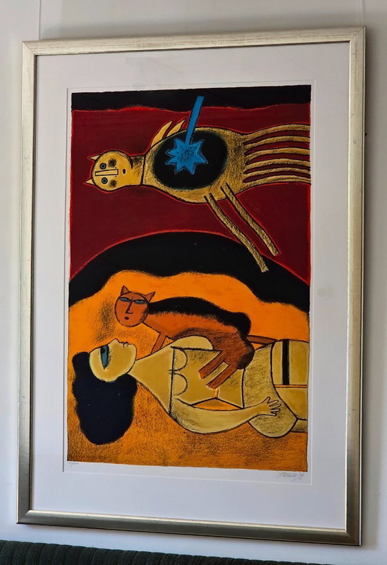 Image 1 of Corneille - Le grand Oiseau Du Desert & Le Reine Des Sables - 24/200 - 1999 - Firmado a mano