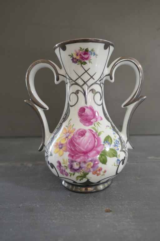 Vintage Bohemia Patent Vase Porcelain