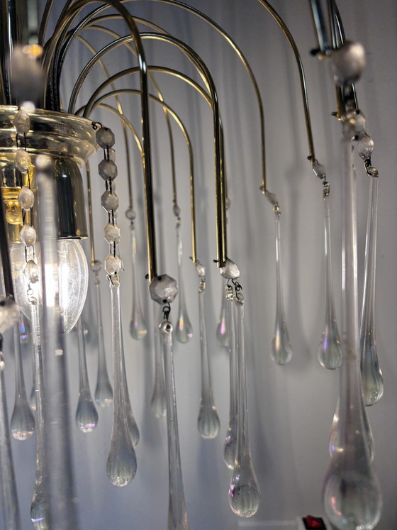 Hollywood Regency Teardrop Chandelier – Massive Belgium – Glass (photo 14 of 14)