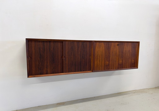 Poul Cadovius Royal System Rosewood Wall Mounted Sideboard