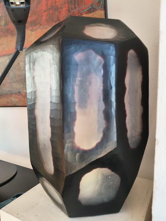 Image 1 of Bellissimo vaso/lampada a vento autunnale tagliato a mano della serie Octa