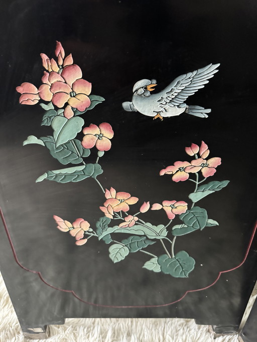 Antique Chinese Coromandel Lacquer Screen