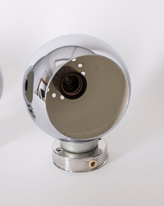 Vintage Eyeball Wall Lamps by Goffredo Reggiani from Reggiani, 1970s, Set of 3 – Wall lights, Metal (photo 3 of 7)