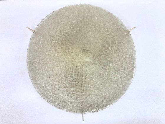 Image 1 of  Lampada da soffitto in vetro degli anni '70 di Kaiser Hollywood Regency